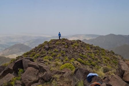 ikers enjoying the Taoudja Mountain Day Trip in the High Atlas Mountains