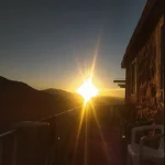 Early morning view of Imlil village with soft sunrise light and the High Atlas mountains starting point of the Toubkal trek 2 days route.